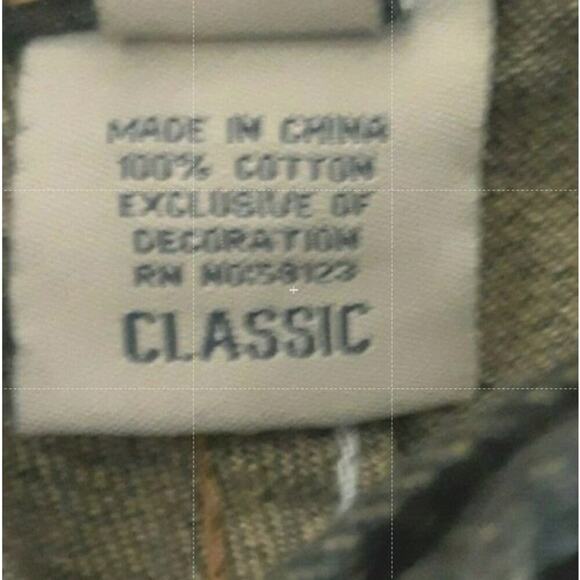 Phat Farm Jean Men 36X32 Classic Fit Flat Front Chino Dark Wash Streetwear Denim - Picture 9 of 9